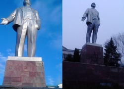 В Новопавловске вандалы осквернили памятник Ленину и Дом культуры В Новопавловске вандалы осквернили памятник Ленину и Дом культуры
