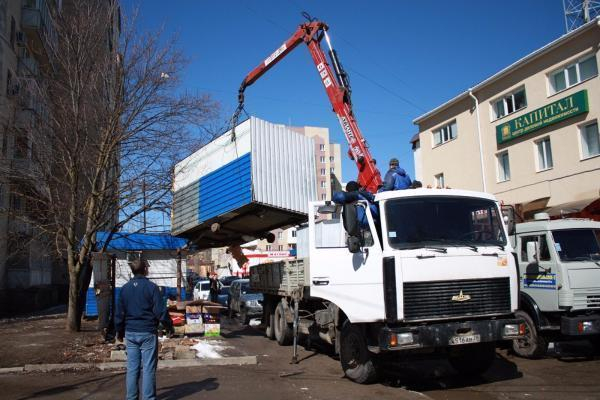 Портивший вид города ларёк снесли в Ставрополе Портивший вид города ларёк снесли в Ставрополе