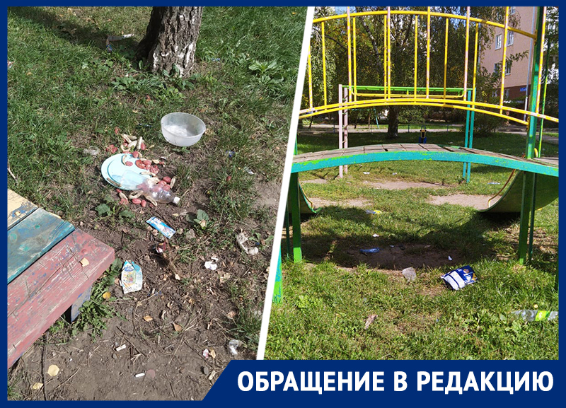 В Ставрополе детская площадка утопает в мусоре В Ставрополе детская площадка утопает в мусоре