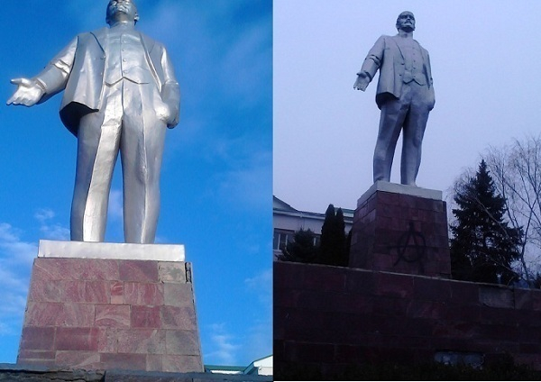 В Новопавловске вандалы осквернили памятник Ленину и Дом культуры