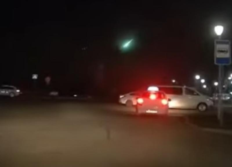 Видео падения метеора на Ставрополье опубликовано в сети