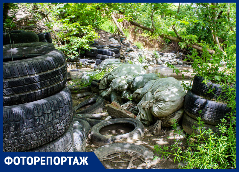 Река Ташла в Ставрополе утопает в мусоре