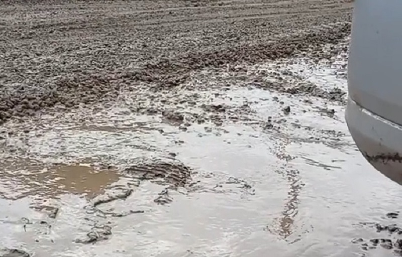 Жители улицы Кирова в Невинномысске тонут в грязи из-за работ на птицекомбинате